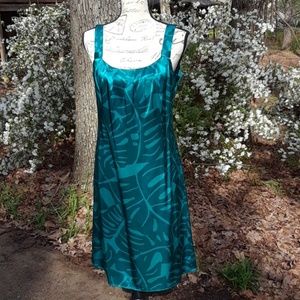 Gorgeous Ann Taylor teal silk dress